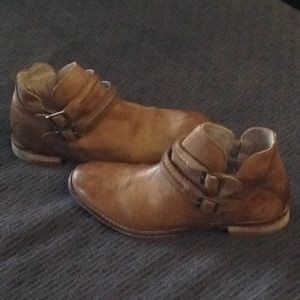 Free People Braeburn buckle leather boots.